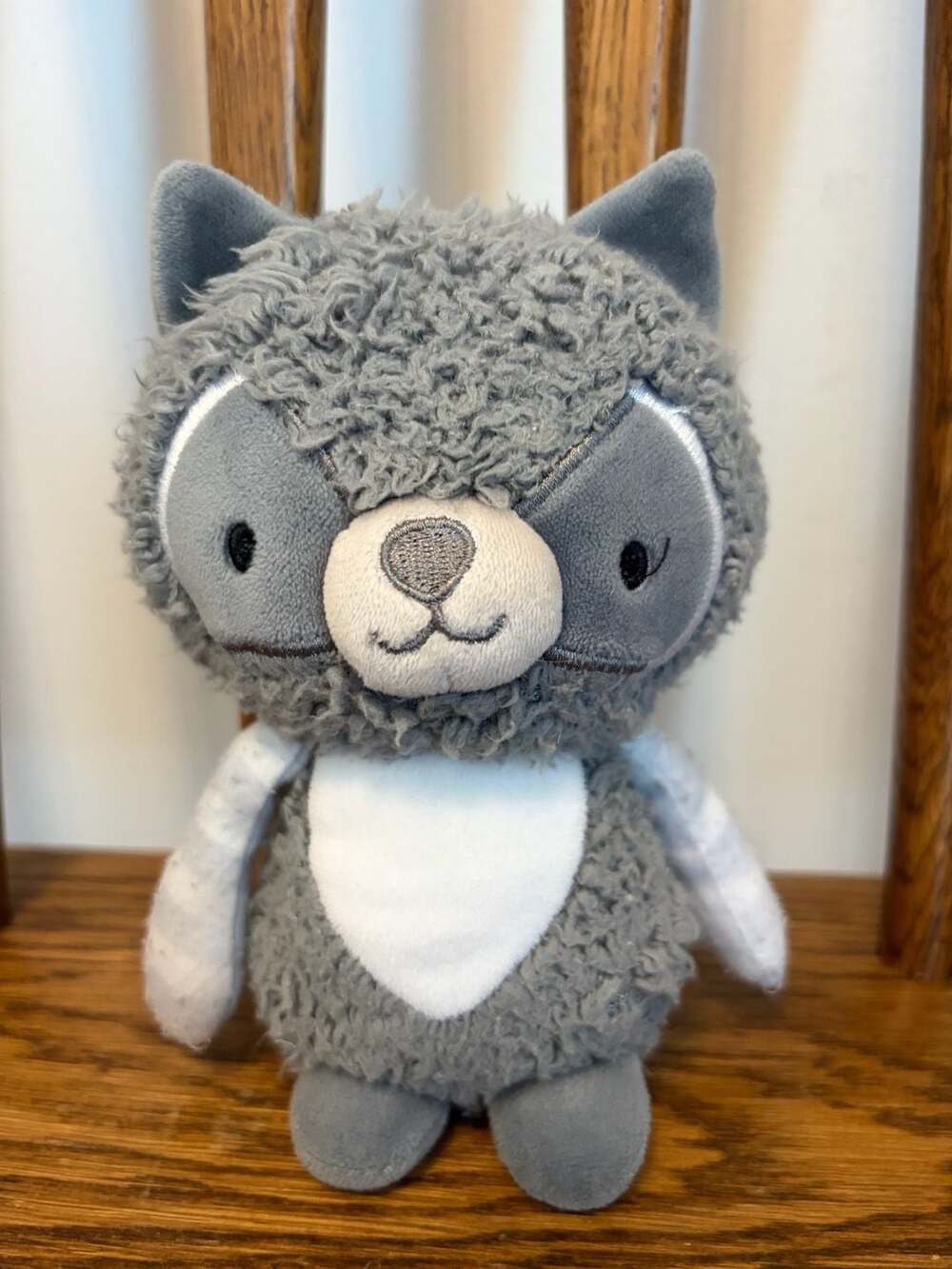 Unbranded Stuffed Raccoon Plush Toy Grey White 6 Inch